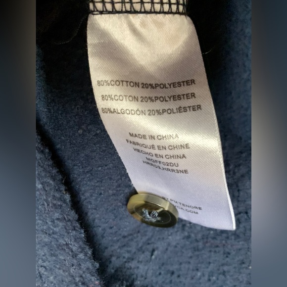 Men’s XXL Navy Blue 80/20 Cotton Poly RVCA Cardigan Sweatshirt Sweater - Picture 4 of 16